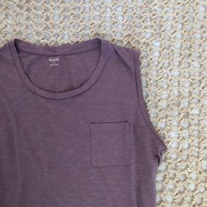 3 FOR $15! MADEWELL | LILAC MUSCLE TEE TOP